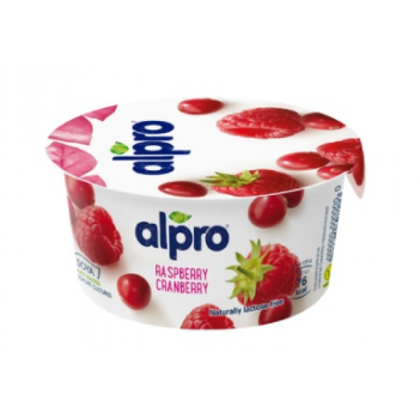 Продукт ферментований соєвий Alpro малина журавлина 150г Продукт ферментований соєвий Alpro малина журавлина 150г